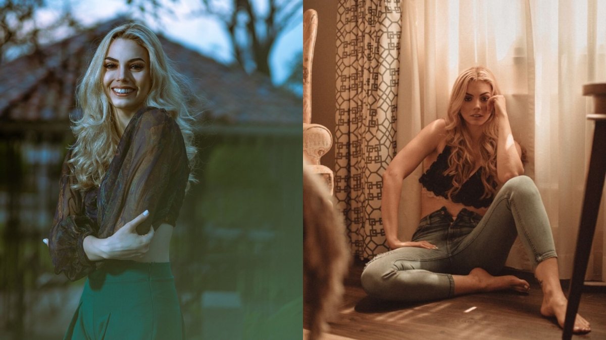 Combinación casual con blusa de chifón negro y pantalón palazzo.