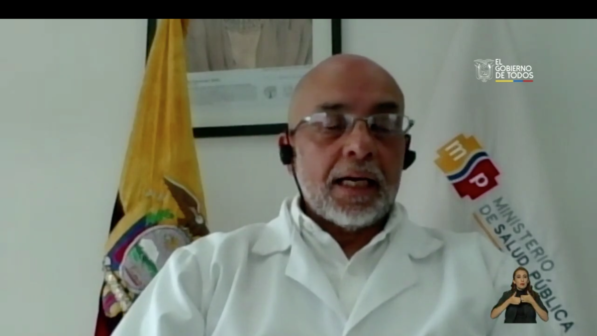 El viceministro de Salud durante declaración virtual.