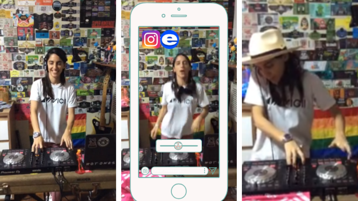 María José Pino Kalil es DJ Chincha. Tocó 4 horas en la fiesta virtual de EXPRESO.