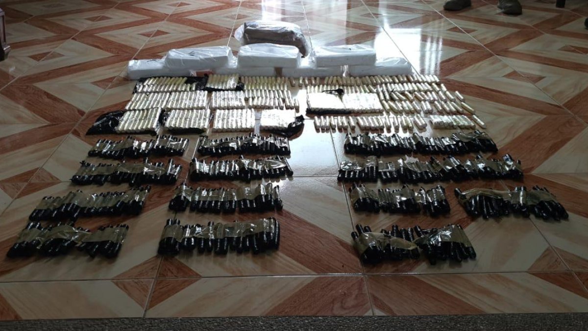 Caso. En un operativo, efectuado en un recinto de Yaguachi, se incautó 13.4 kilos de drogas.