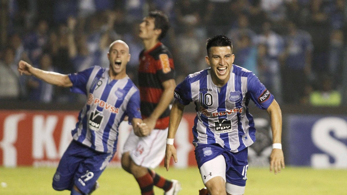 Fernando Gaibor marcó un gol dramático en el duelo contra Flamengo en 2012.