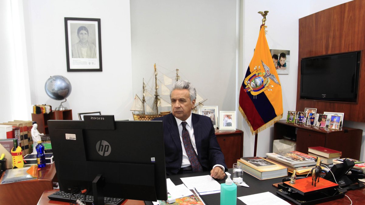 Moreno no va a actos públicos desde el inicio de la emergencia sanitaria que decretó por el coronavirus.