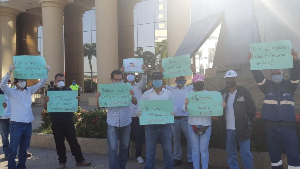 Protesta. Inmobiliar fue suprimida por el Estado, la semana pasada, en el marco de la crisis del COVID-19.