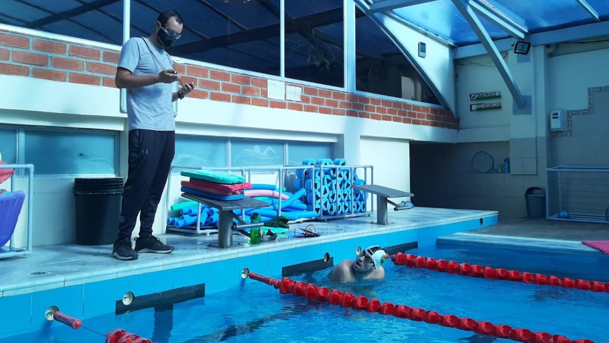 Esteban Enderica volvió a los entrenamientos normales en agua, después de una temporada dedicado solo al trabajo físico en tierra