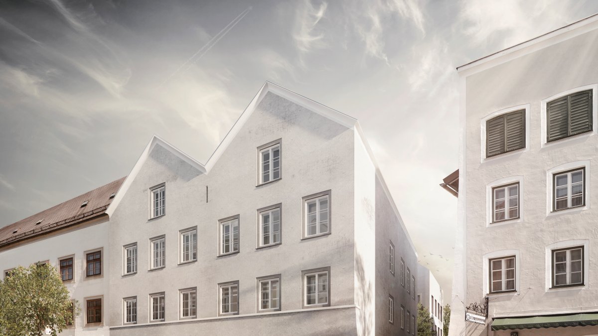 Fotografía del proyecto elegido por el Gobierno austríaco para remodelar la casa donde nació Adolf Hitler (1889-1945) 