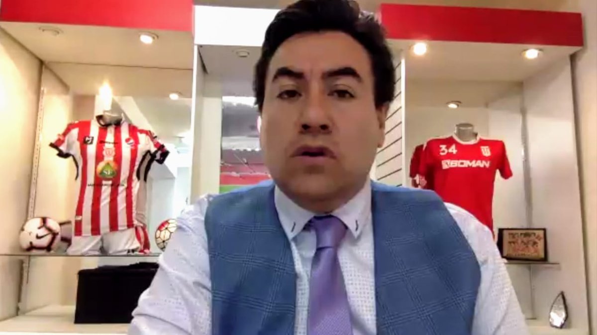 El abogado de Técnico Universitario, Xavier Freire, conversó con los medios la tarde de este miércoles