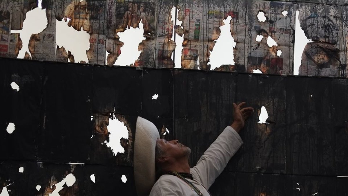 Conexión. El ‘taita’ Amaru Cholango ‘habla’ con el universo para conocer lo que pasará en la Tierra