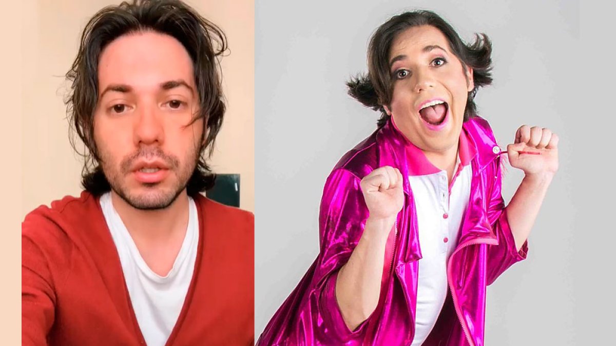 Víctor Arauz caracterizado como La Michy