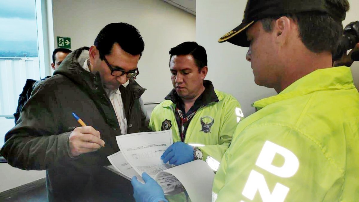 Pablo Romero, al momento de su llegada a Ecuador como parte del proceso de extradición.
