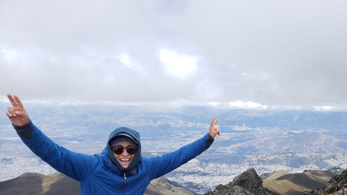 La montañista Carla Pérez volvió al Rucu Pichincha.