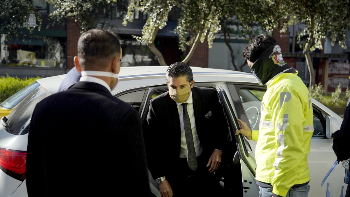 Fernando Balda a su llega a la Corte de Justicia el pasado lunes para la audiencia.