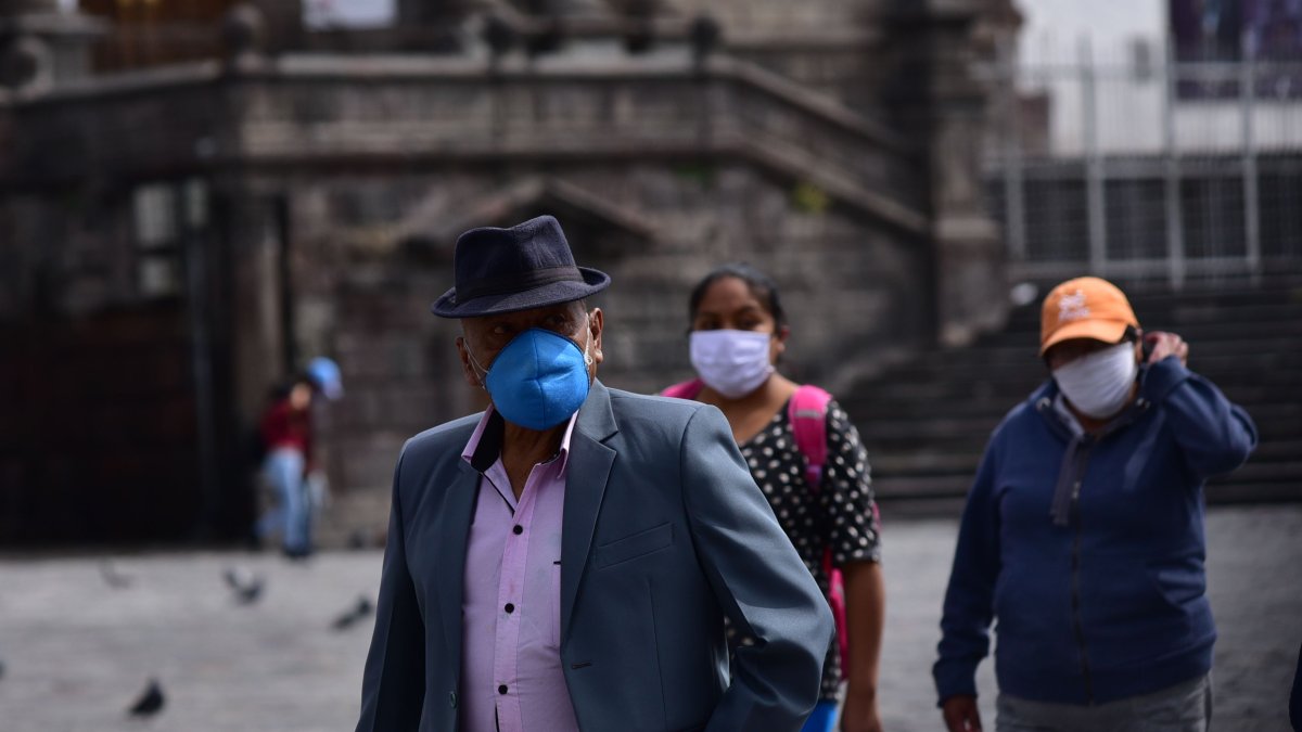 En el mercado de San Roque de Quito exige medidas de bioseguridad para los comerciantes y compradores.