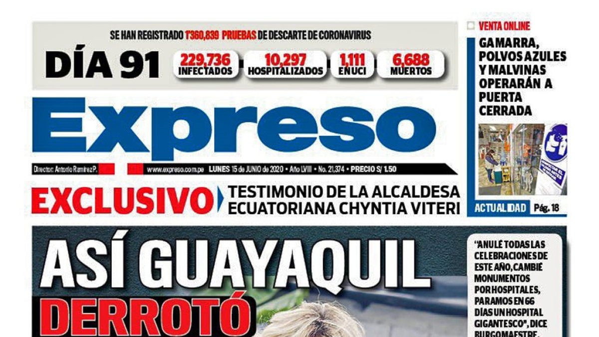 Alcaldesa. El Expreso de Lima se compró todo lo que le contaron.