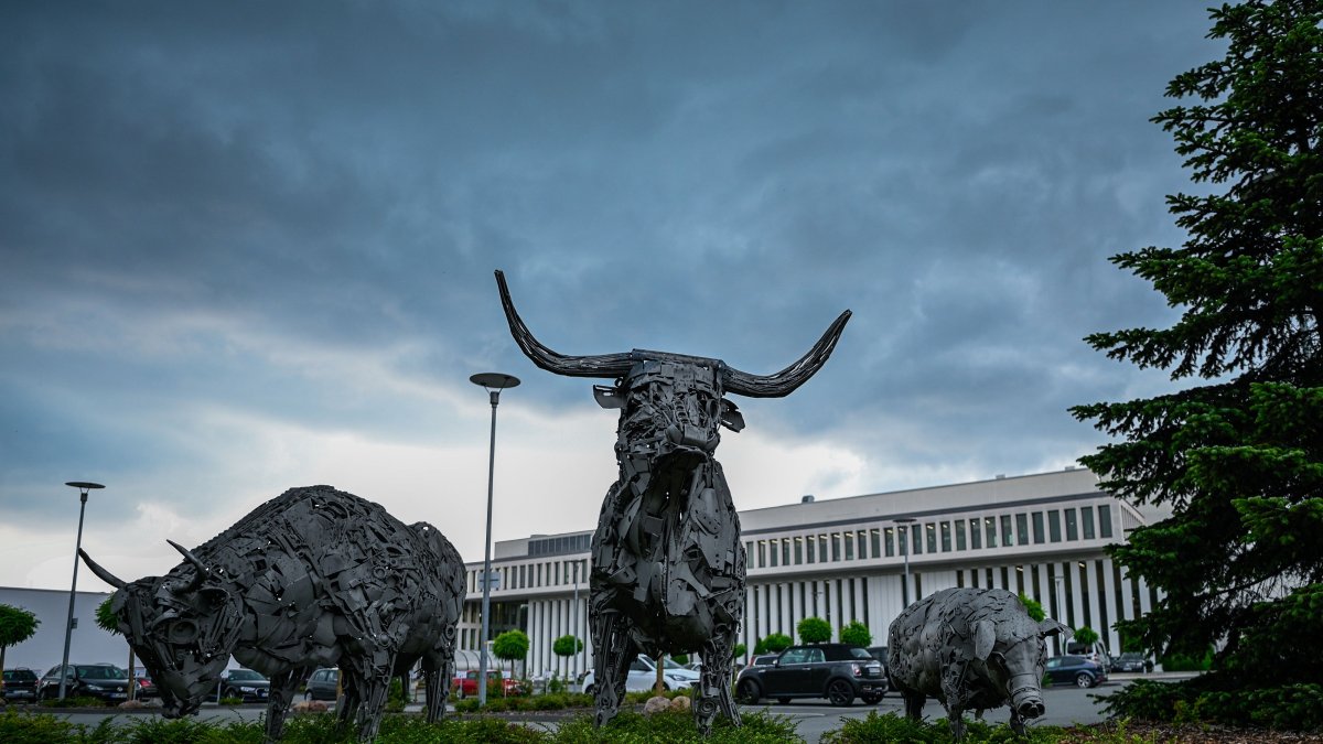 Rheda-wiedenbrueck. La planta de cárnicos de la empresa Tonnies, aparece bordeada por grandes monumentos. La factoría fue declarado en emergencia. 
