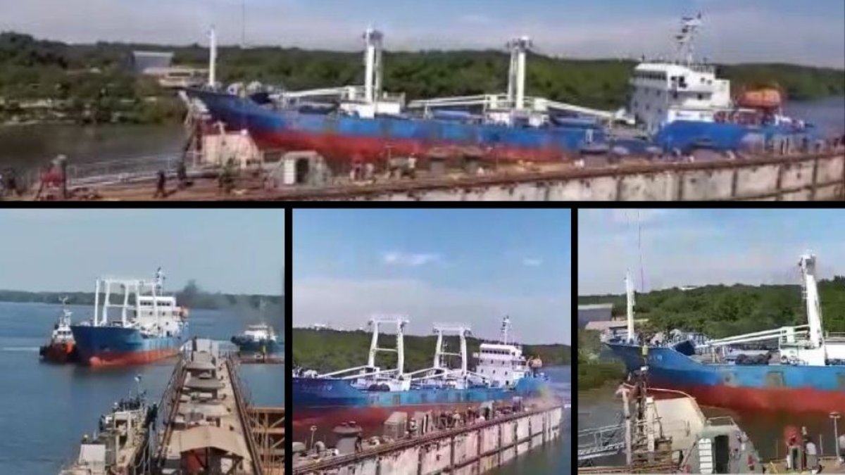 El barco colisionó el martes 16 de junio.