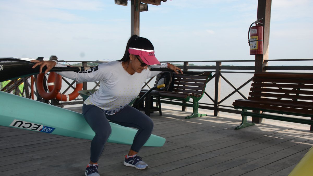 Stefanie Perdomo, integrante del Plan de Alto Rendimiento en la categoría Avanzado, percibe $ 1.200. Sus haberes están pagados hasta marzo