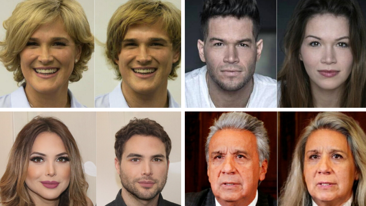 EXPRESIONES pasó por el escáner de FaceApp a Cinthya Viteri, Daniel Betancourth, Érika Vélez y Lenín Moreno