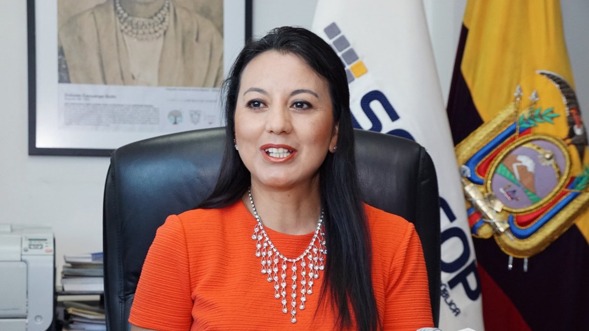 La directora del Sercop, Silvana Vallejo, en una entrevista pasada.