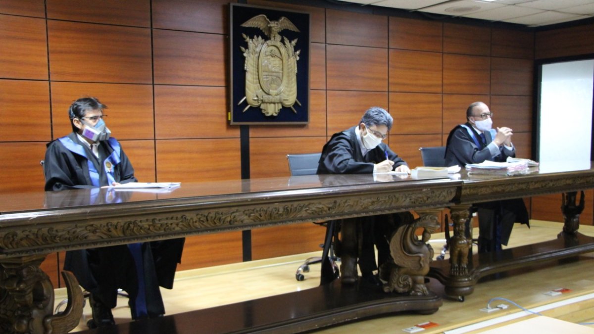 Los miembros del tribunal que conocieron la casación de Gilbert Llanos escucharon los fundamentos del pedido.