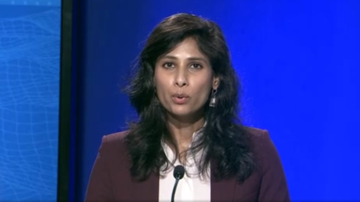Gita Gopinath, consejera Económica y directora del Departamento de Estudios del Fondo Monetario Internacional (FMI), dio las cifras este 24 de junio de 2020.