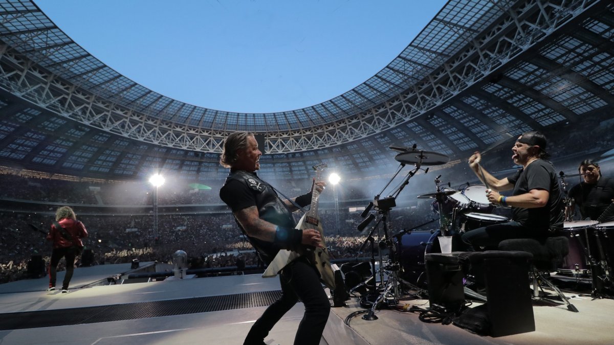 Metallica, en un concierto en Rusia.