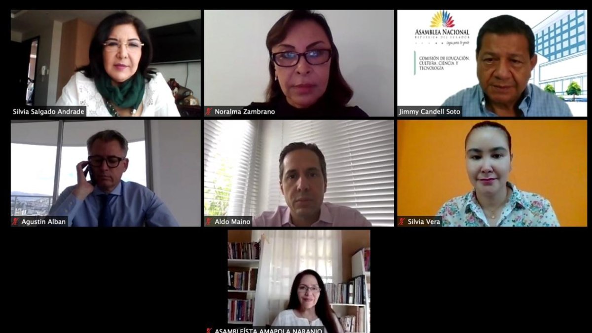 La subcomisión de de Educación recibió a la presidenta del CES para conocer el avance de la intervención de la Universidad de Guayaquil