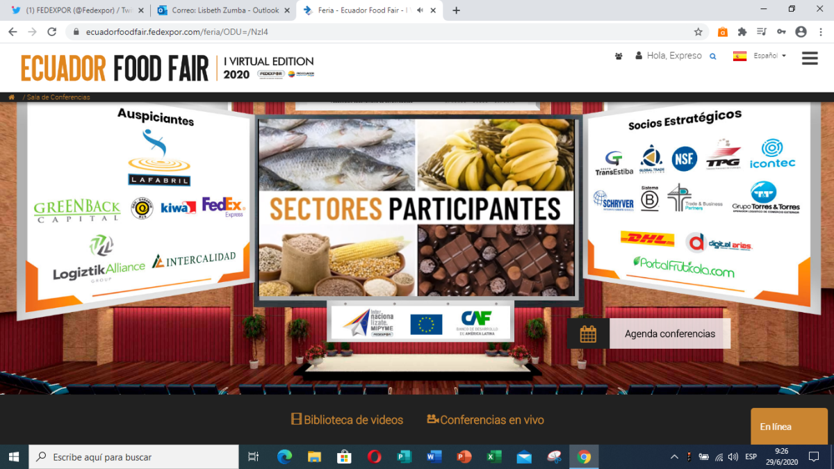 El país se suma a la tendencia de promoción online. Imagen de la plataforma que se emplea para la interacción.
