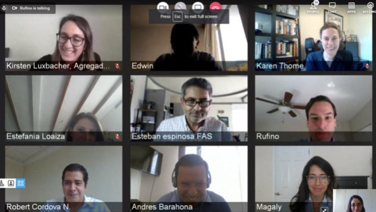 Delegaciones del ministerio de Ganadería y de Producción acudieron a la cita virtual.