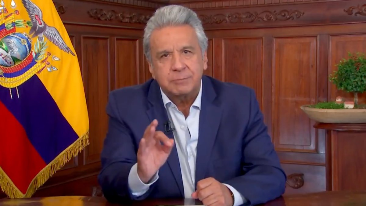 Según el estudio la gestión del presidente de la República, Lenin Moreno, es calificada como mala o muy mala