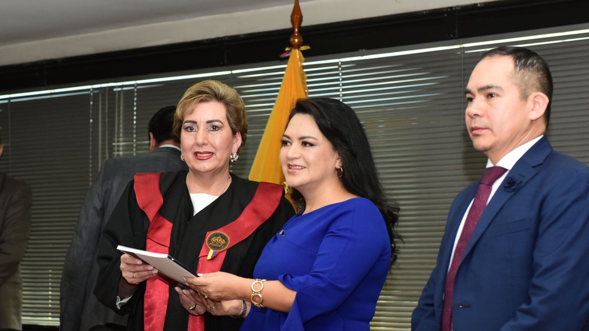 Autoridades. Paulina Aguirre y María del Carmen Maldonado, titulares de la Corte Nacional de Justicia y del Consejo de la Judicatura, respectivamente.