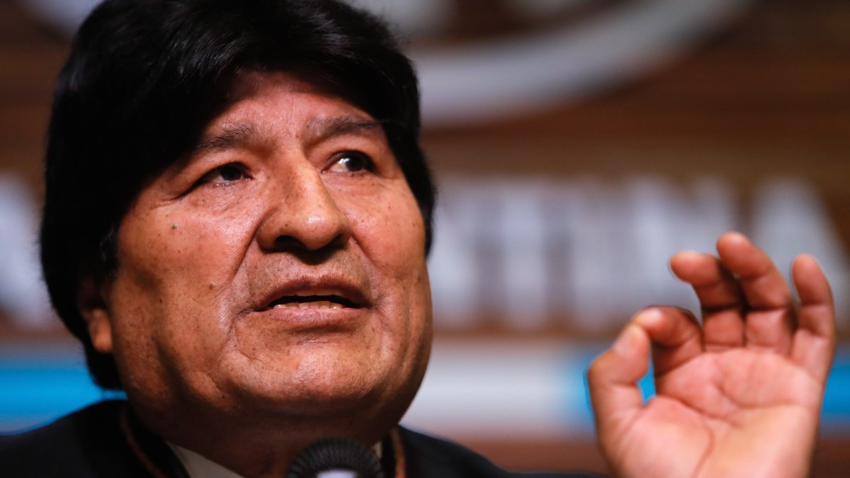 El expresidente de Bolivia Evo Morales, durante un pasado encuentro con la prensa internacional.