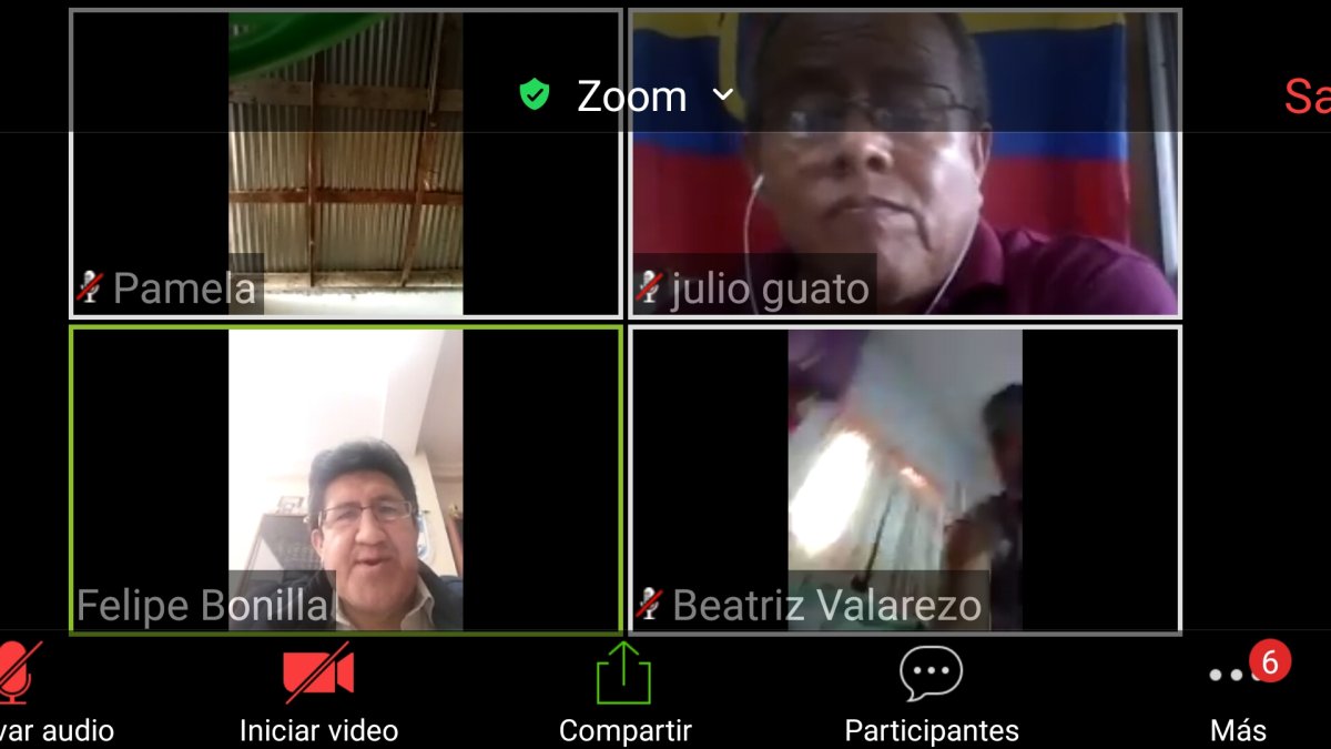 Parte de los participantes del maratón virtual de líderes comunitarios por un sistema de salud sin corrupción.