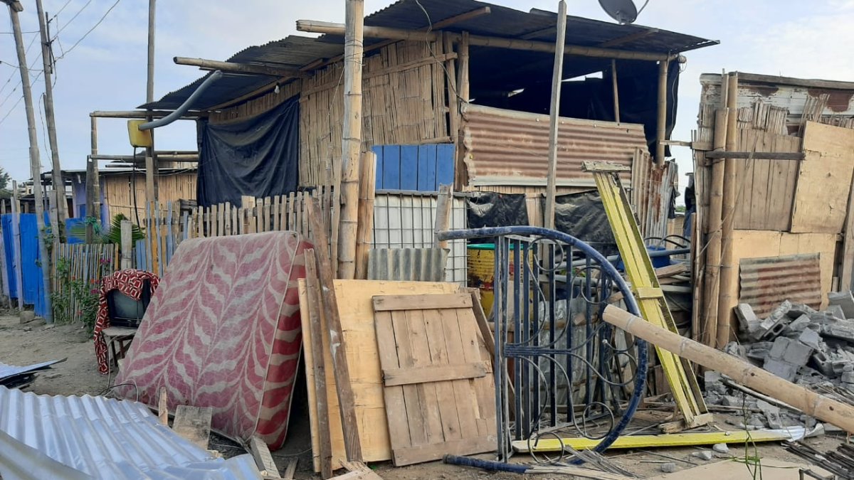 Un aspecto de cómo quedó una casa habitada luego de la intervención.