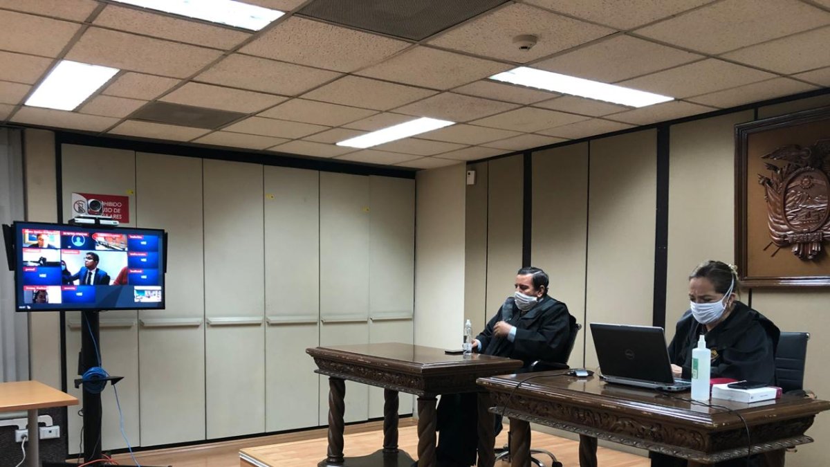 El tribunal durante el anuncio de la sentencia para Norma Vallejo.