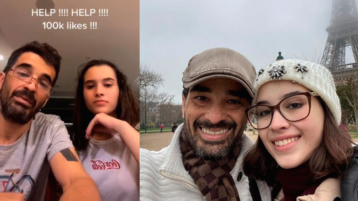 Jorge Cassis junto a su hija Paublova