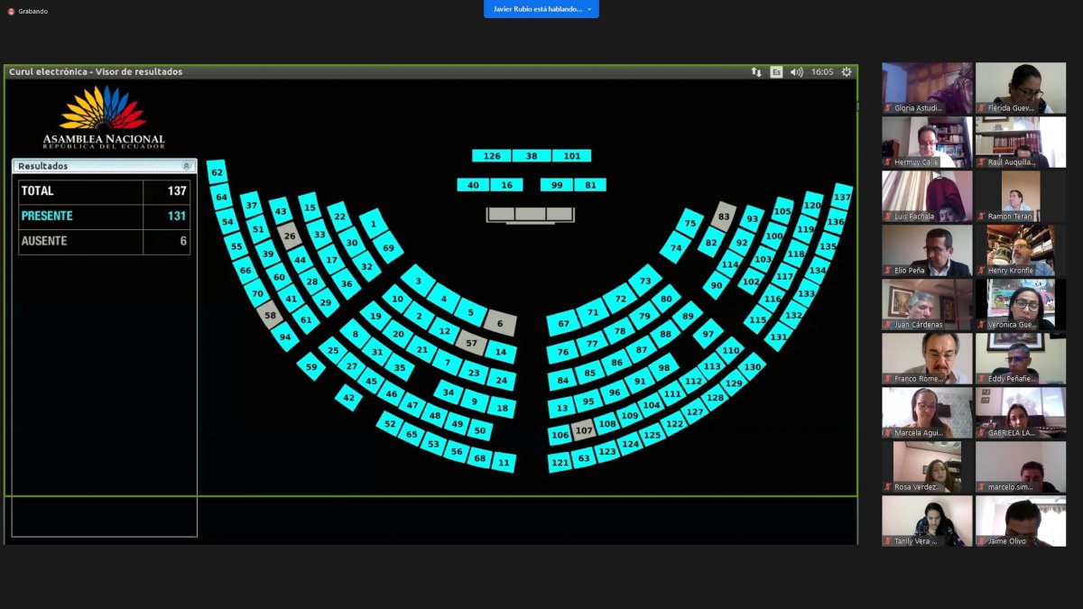 El pleno de la Asamblea sesionará de manera virtual para conocer la terna enviada por el Ejecutivo.