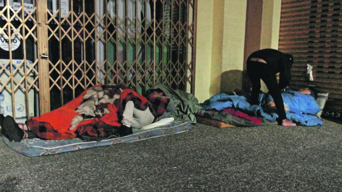 Personas en situación de calle, en Quito.