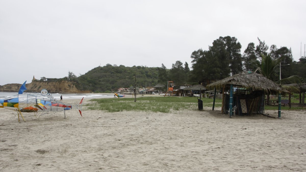 Así luce el balneario de Montañita desde el inicio de la pandemia.