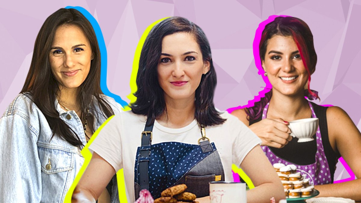 Andrea Salgado, fundadora de Sailor Coffee; María José Noboa, fundadora de Biscotti Galletas; y Ana Belén Guevara, fundadora de las Recetas de Anita Belén.