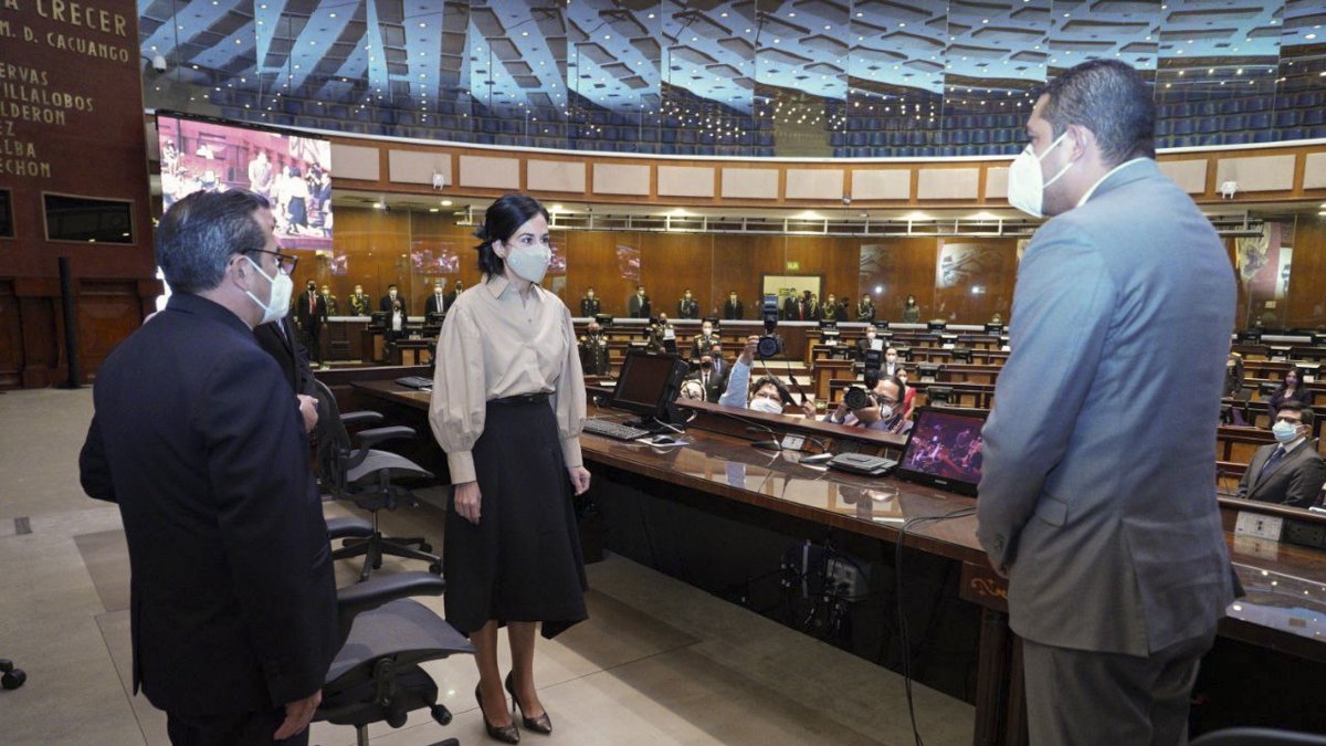 María Alejandra Muñoz, durante su posesión de mando como vicepresidenta.