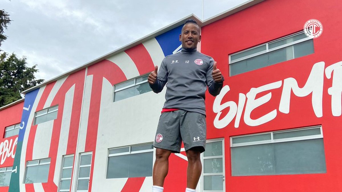 Joao Plata, delantero ecuatoriano que dejó el Real Salt Lake para reforzar al Toluca.