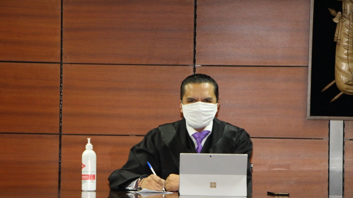 El juez Wilman Terán dirigió la audiencia de formulación de cargos para el juez de la Corte de Pichincha Henry Caliz