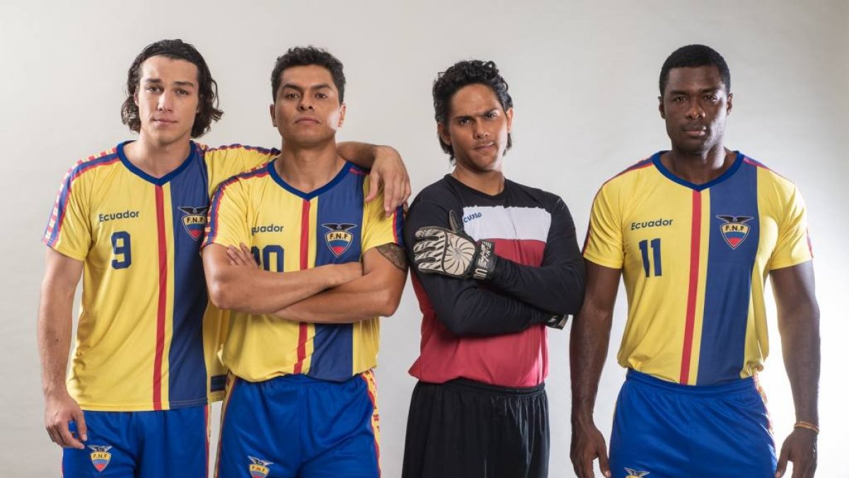 Los actores Eduardo Maruri, Francisco Arias, Ariel Zöller y Eduardo Rodríguez.