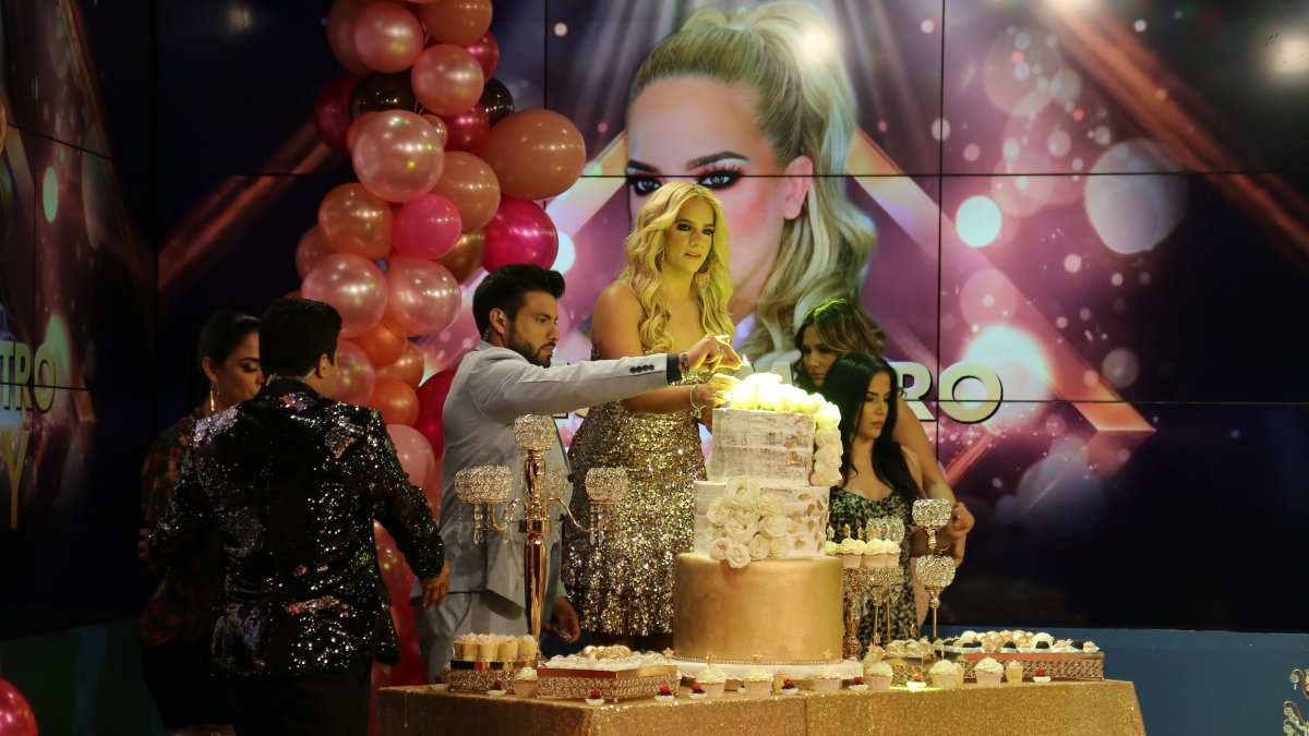 Cuando celebró los 44 años en el programa 'En contacto', de Ecuavisa.