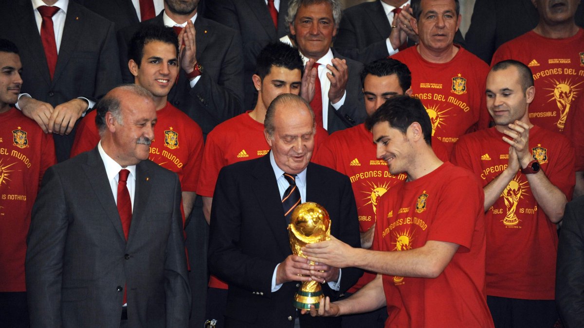 El español Íker Casillas, en uno de los momentos más felices de su carrera: el título mundial en 2010.