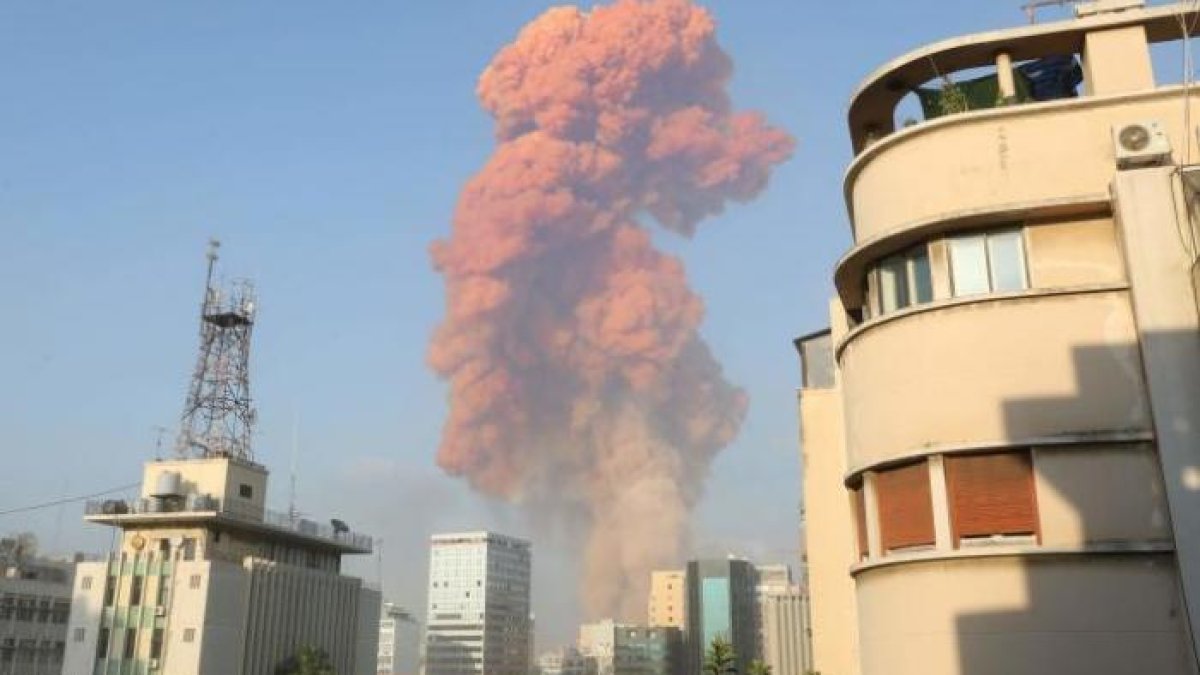 Explosión en Beiut en Líbano en agosto de 2020.