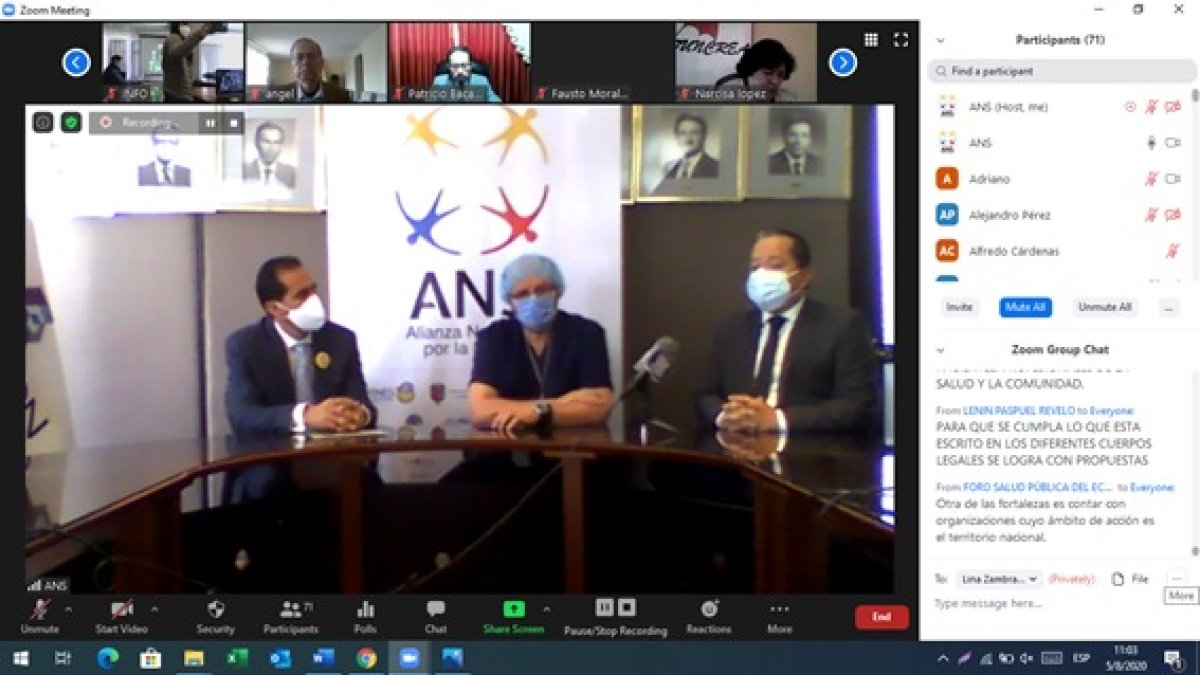 La presentación de la Asociación Nacional por la Salud.