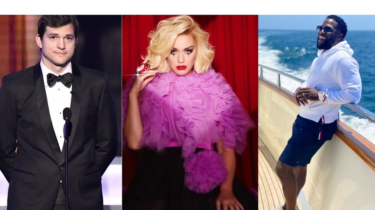 Ashton Kutcher, Katy Perry y Kevin Hart.