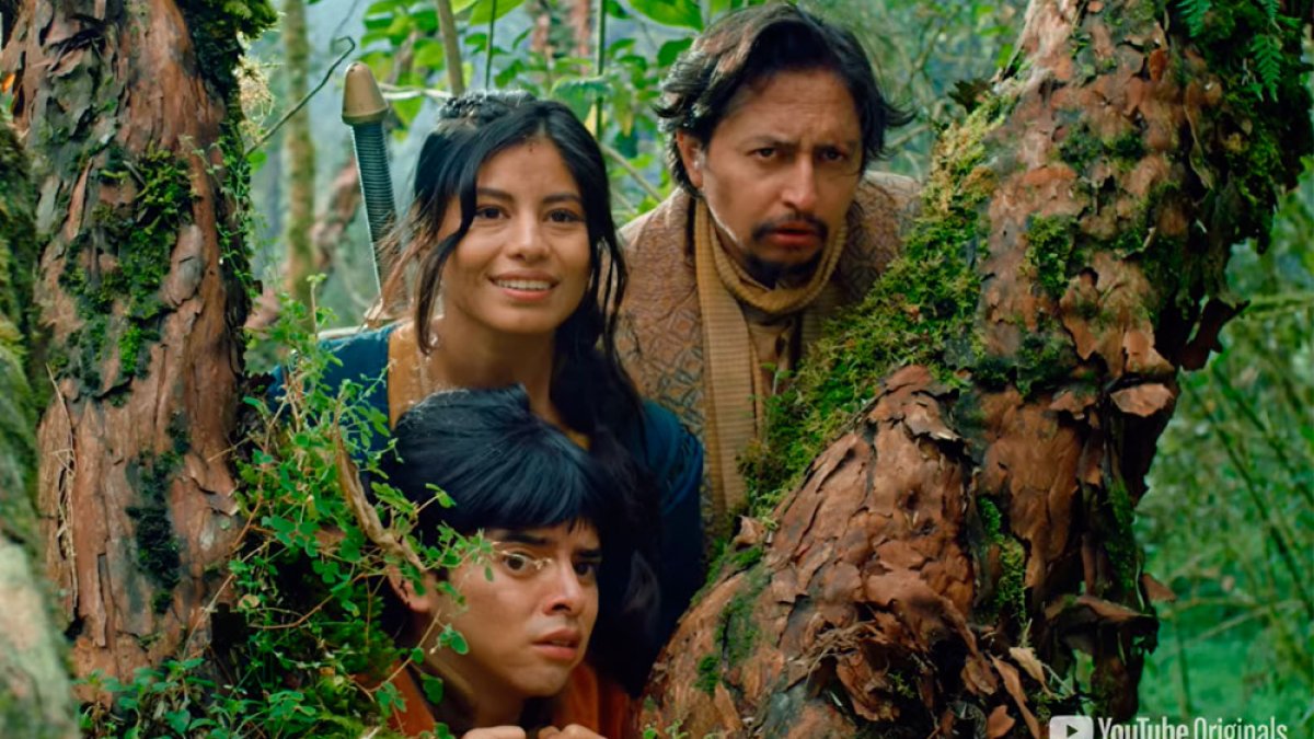 Orlando Herrera, Antonella Valeriano y Diego Ulloa en una escena del primer tráiler.