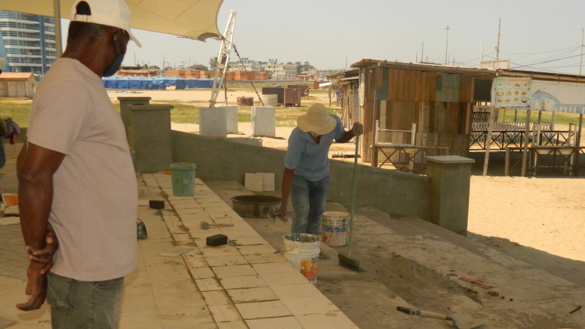 El malecón. Inició su construcción el 18 de noviembre del 2018.